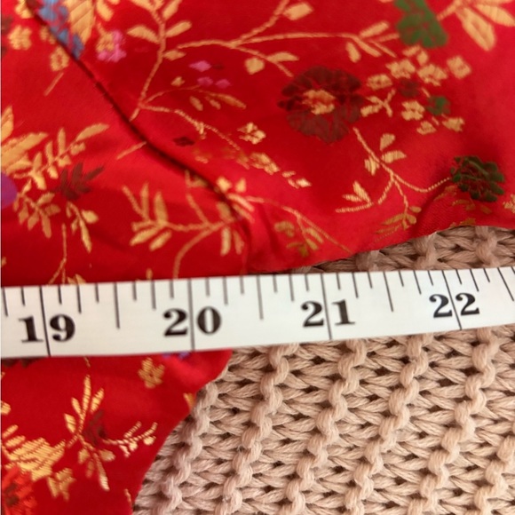 Vietnamese Chinese Floral Red‎ Traditional Top Size Large - Picture 8 of 8